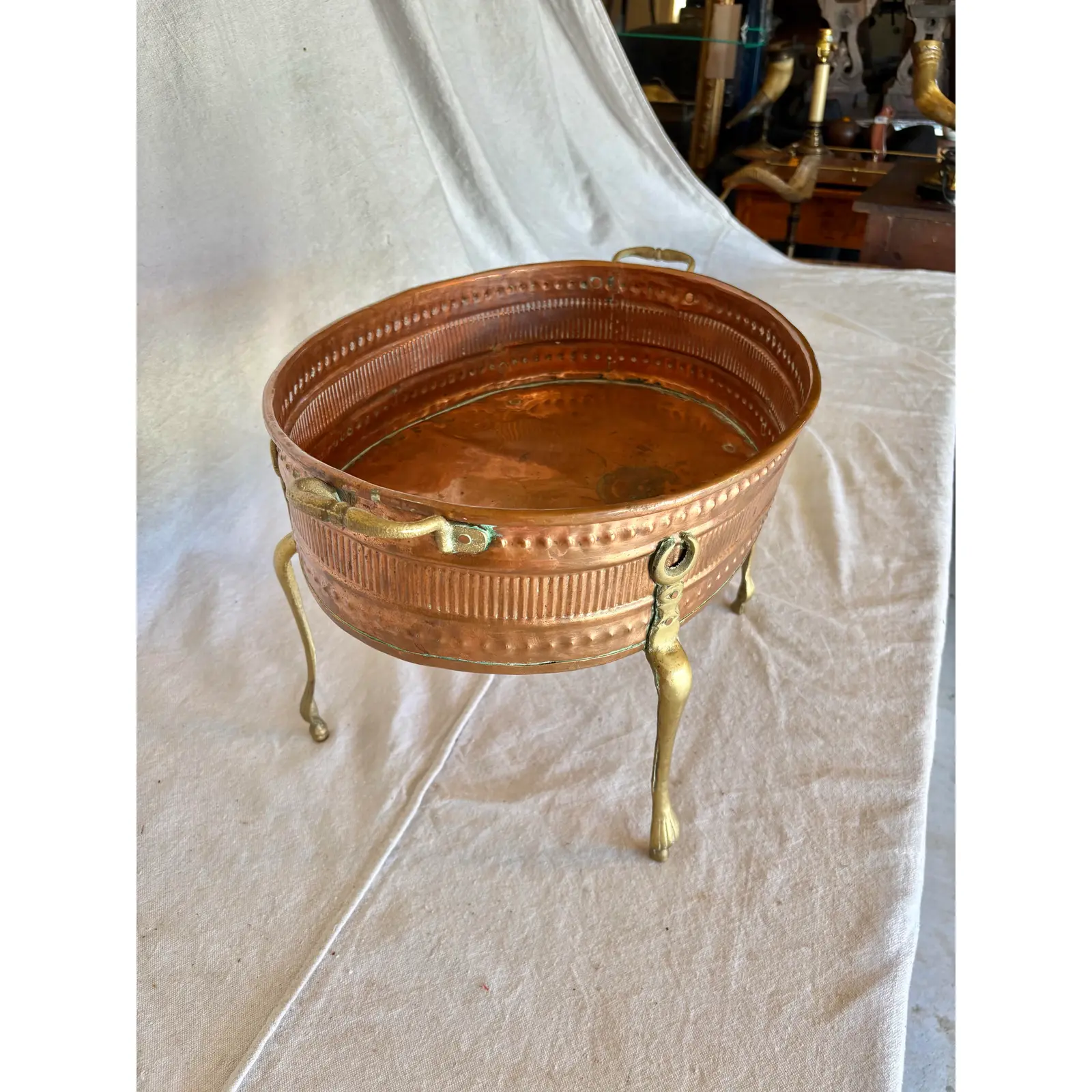 Early 20th Century French Copper and Brass Jardiniere - Image 4