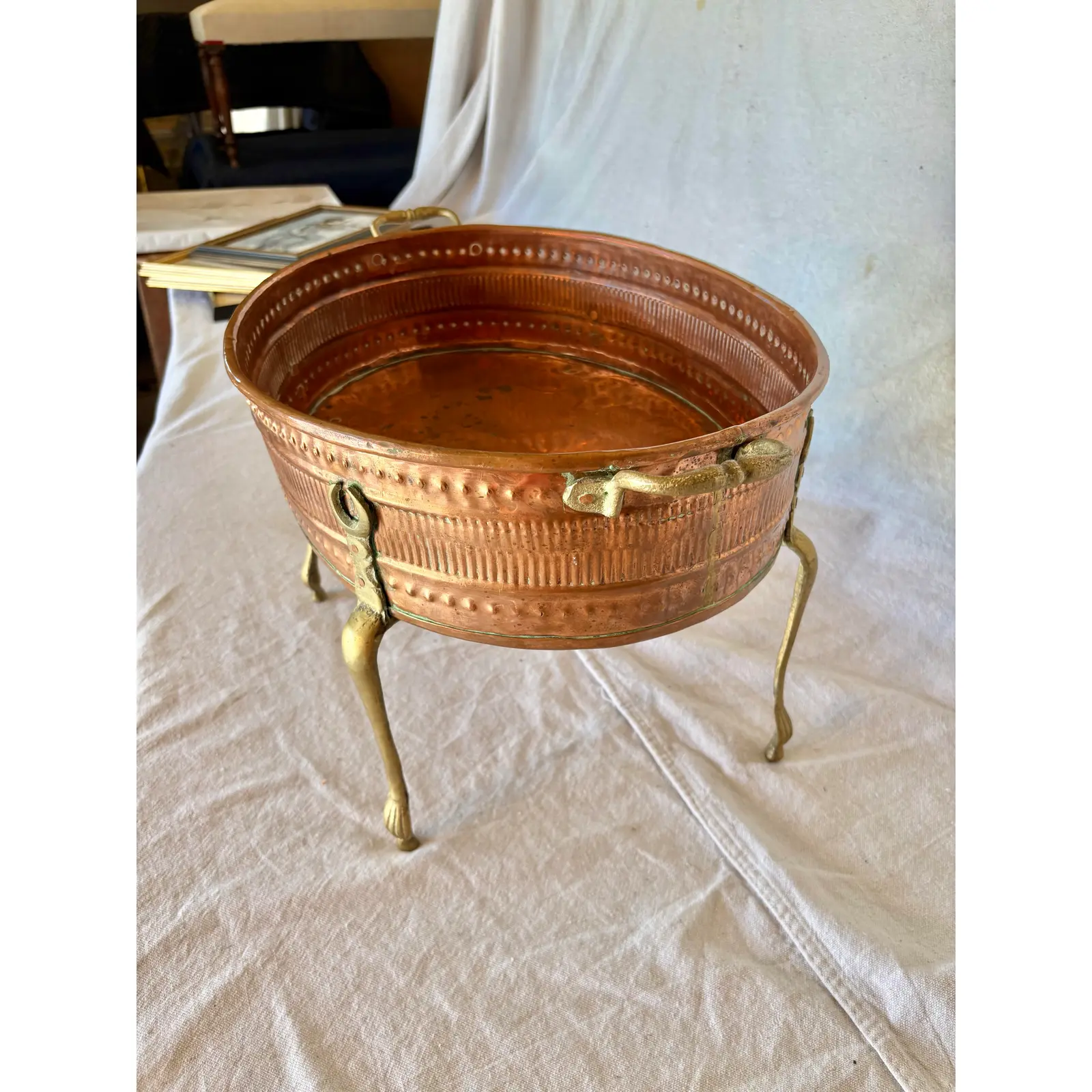 Early 20th Century French Copper and Brass Jardiniere - Image 5