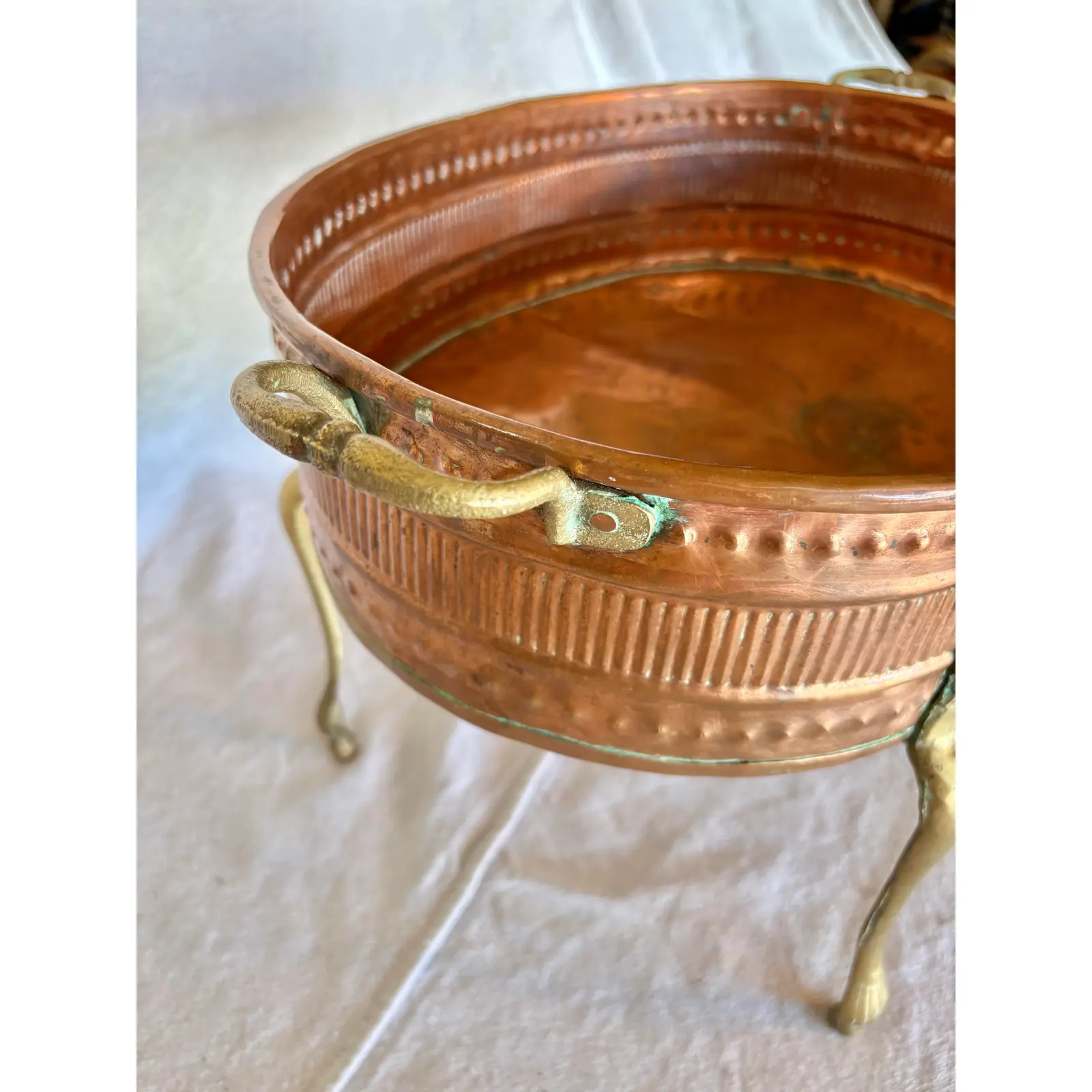 Early 20th Century French Copper and Brass Jardiniere - Image 7