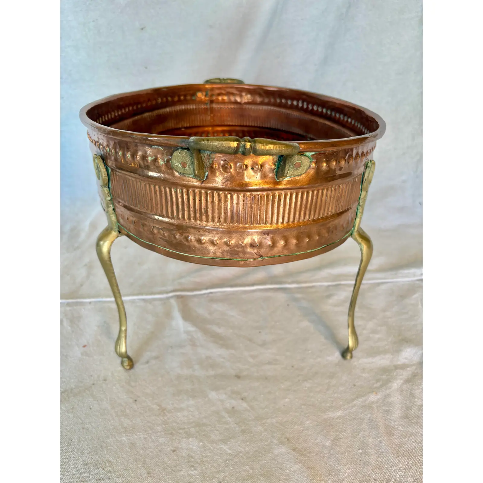 Early 20th Century French Copper and Brass Jardiniere - Image 10