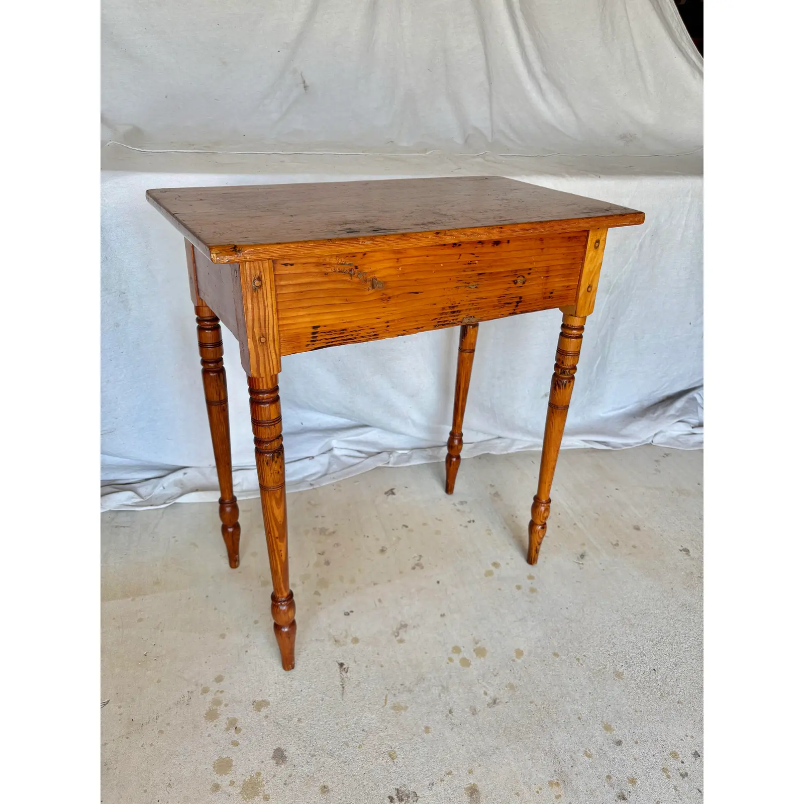 19th Century English Pine Federal Style Side Table - Image 2