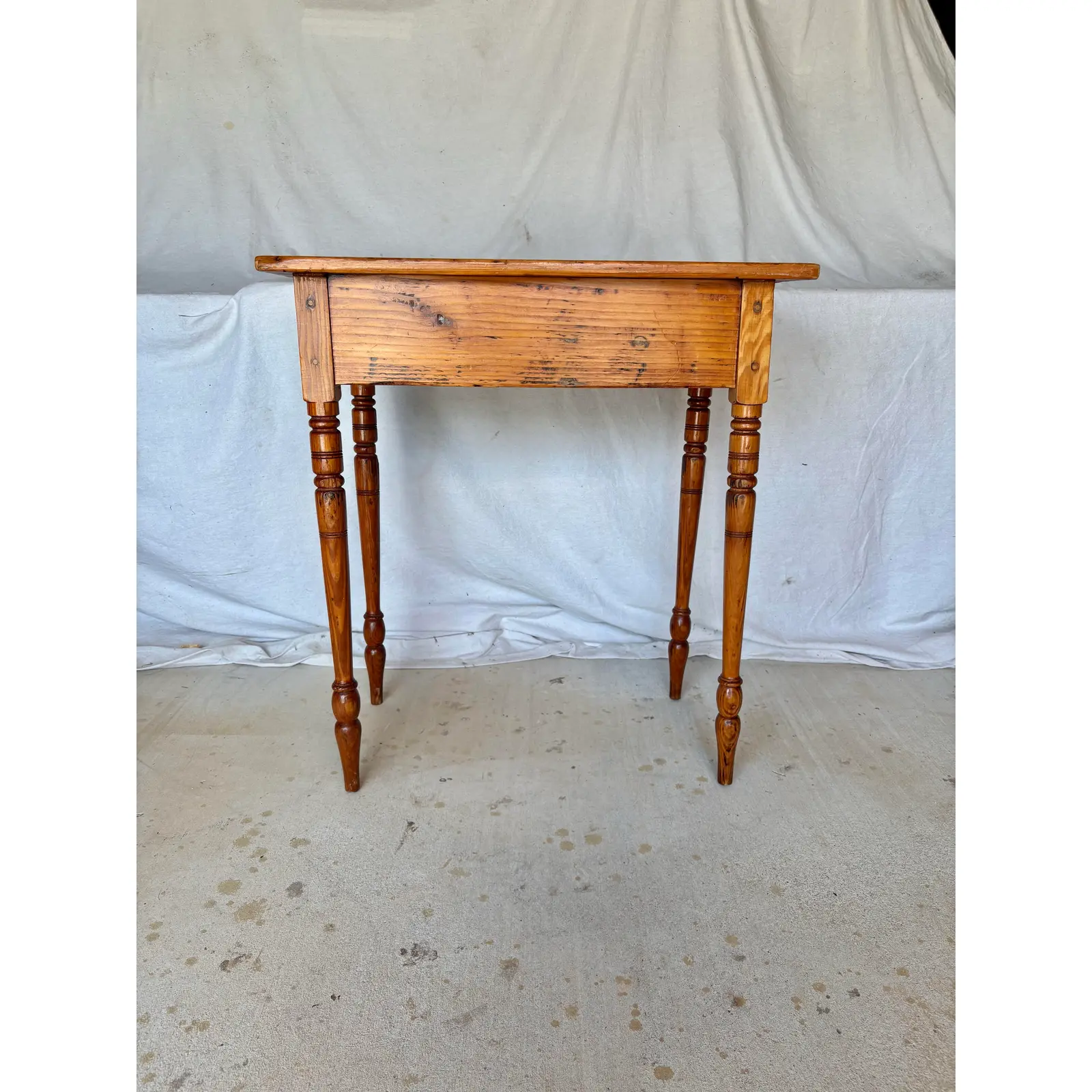 19th Century English Pine Federal Style Side Table - Image 3