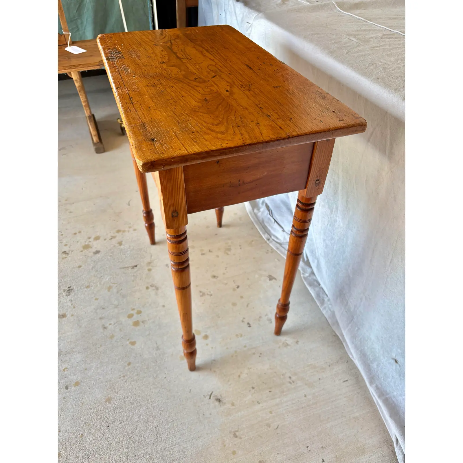 19th Century English Pine Federal Style Side Table - Image 5