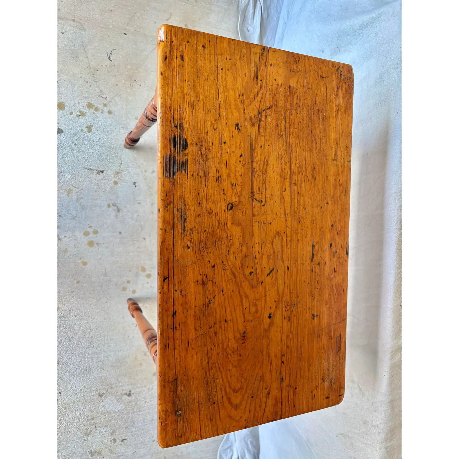 19th Century English Pine Federal Style Side Table - Image 6