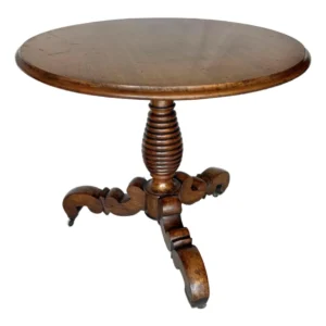 19th Century French Walnut Louis Philippe Pedestal Table