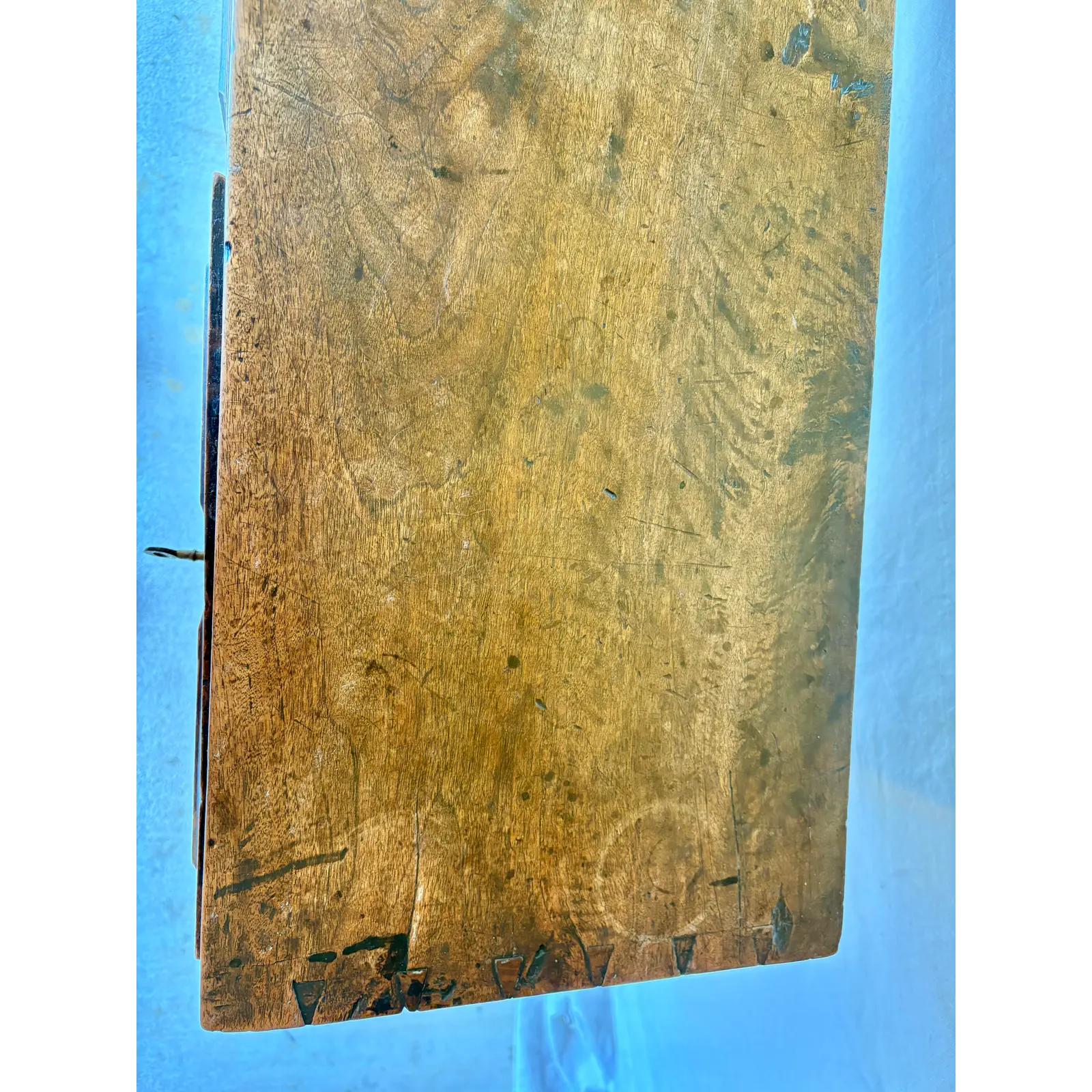18th Century Spanish Walnut and Iron Three Drawer Console Table - Image 12