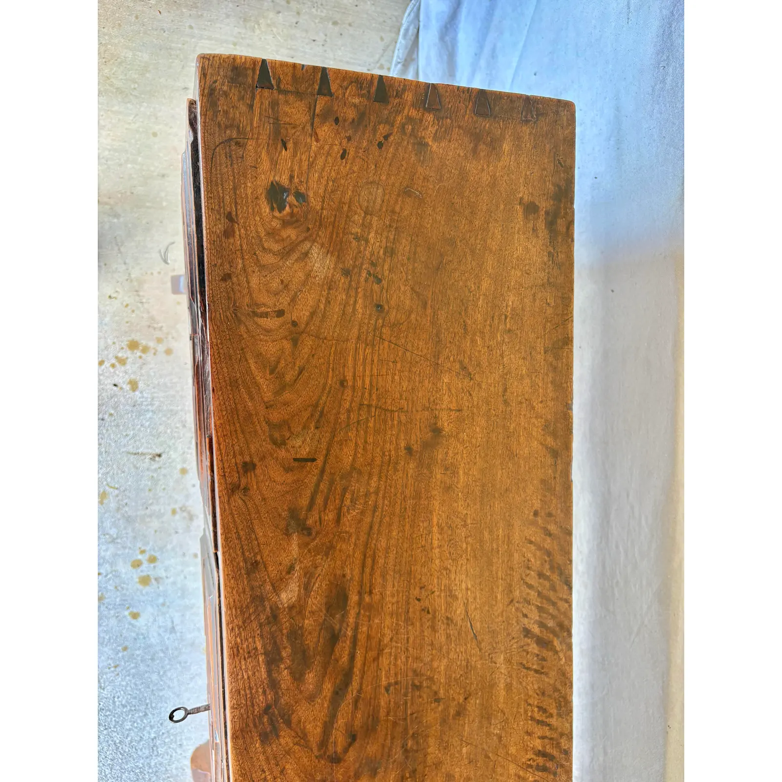 18th Century Spanish Walnut and Iron Three Drawer Console Table - Image 14