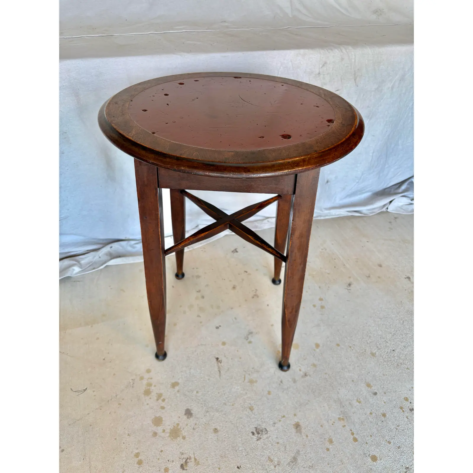 20th Century English Oak Tavern Side Table - Image 2
