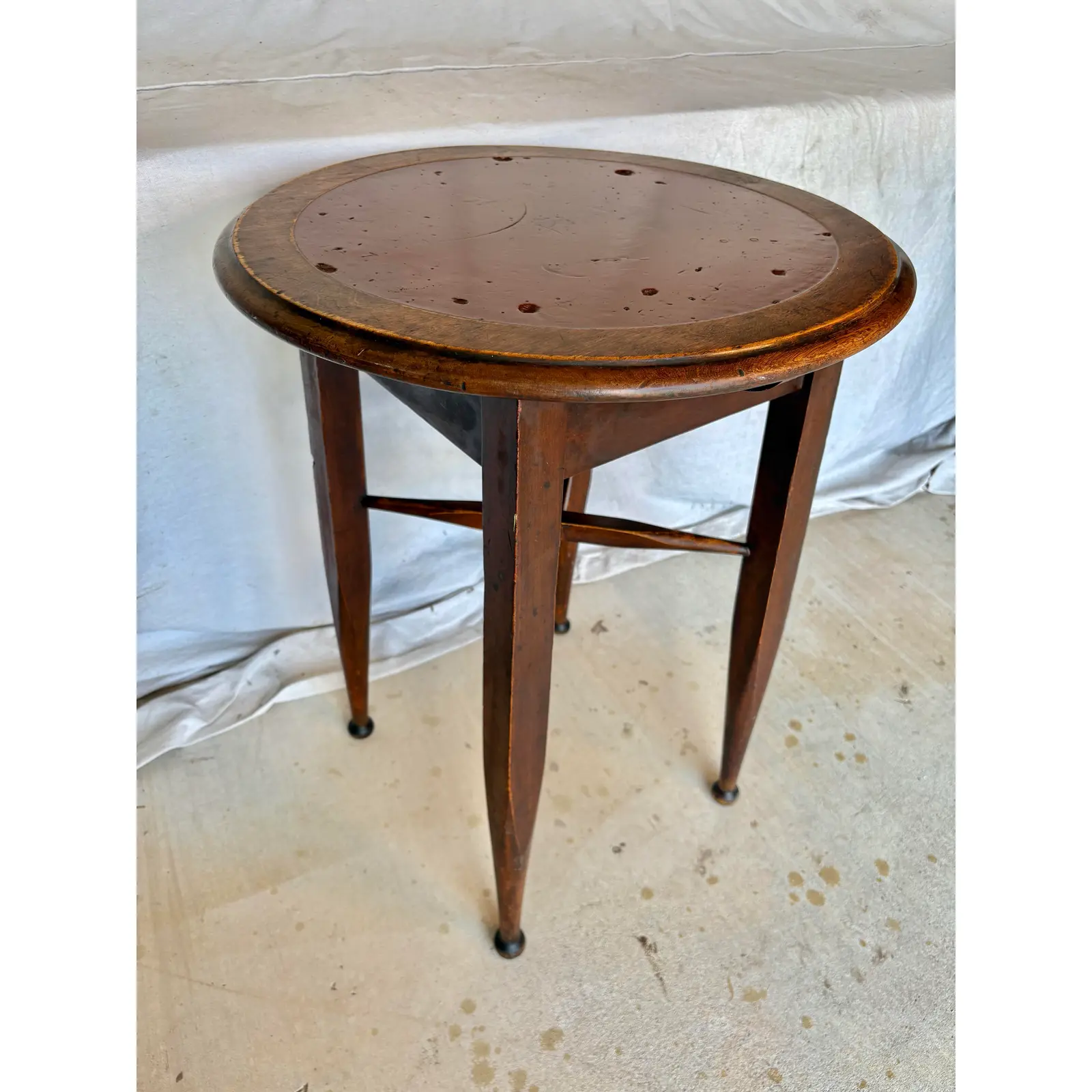 20th Century English Oak Tavern Side Table - Image 12