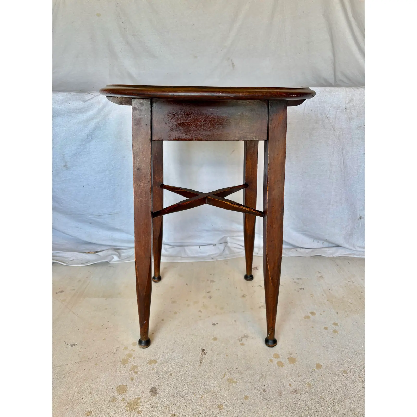 20th Century English Oak Tavern Side Table - Image 3