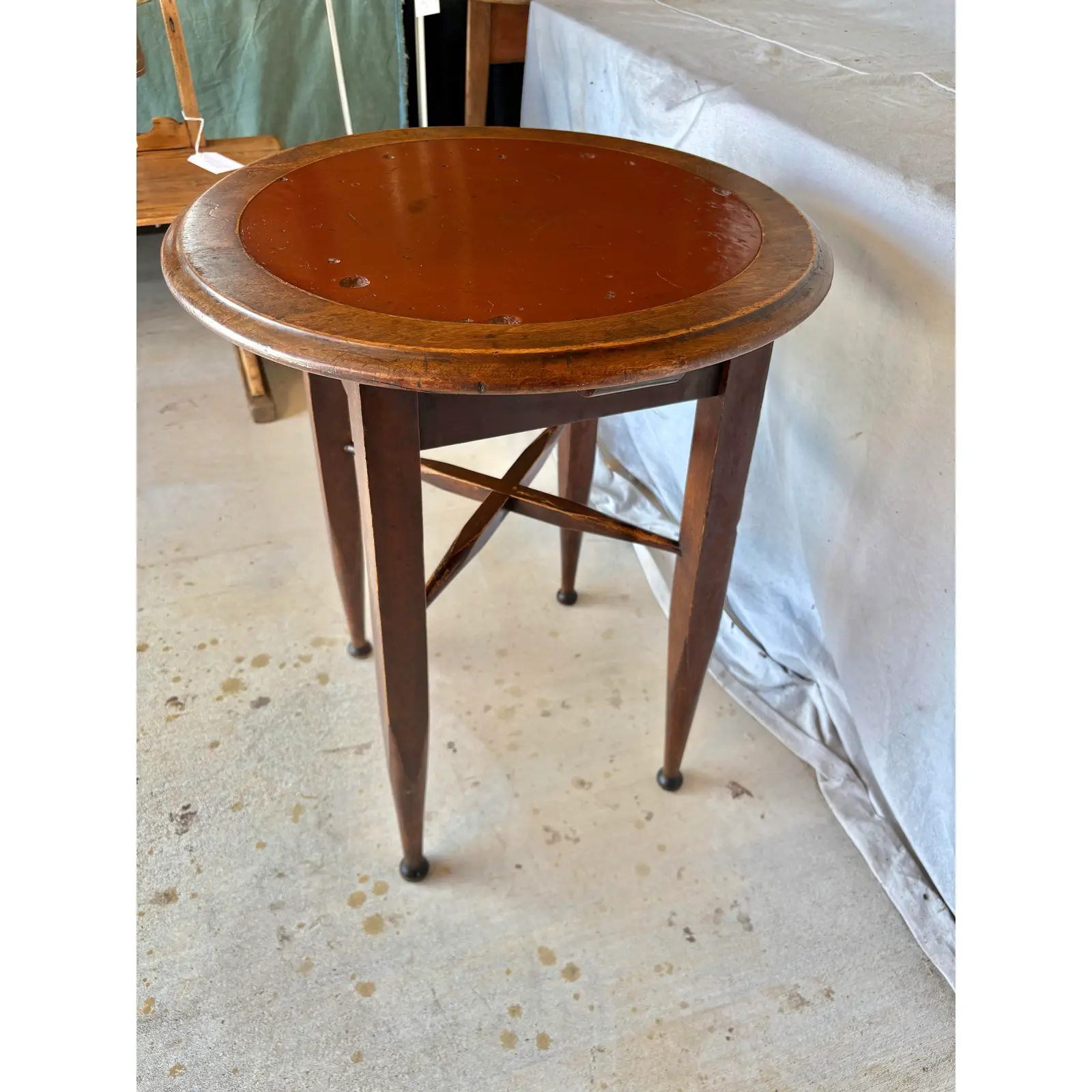 20th Century English Oak Tavern Side Table - Image 5