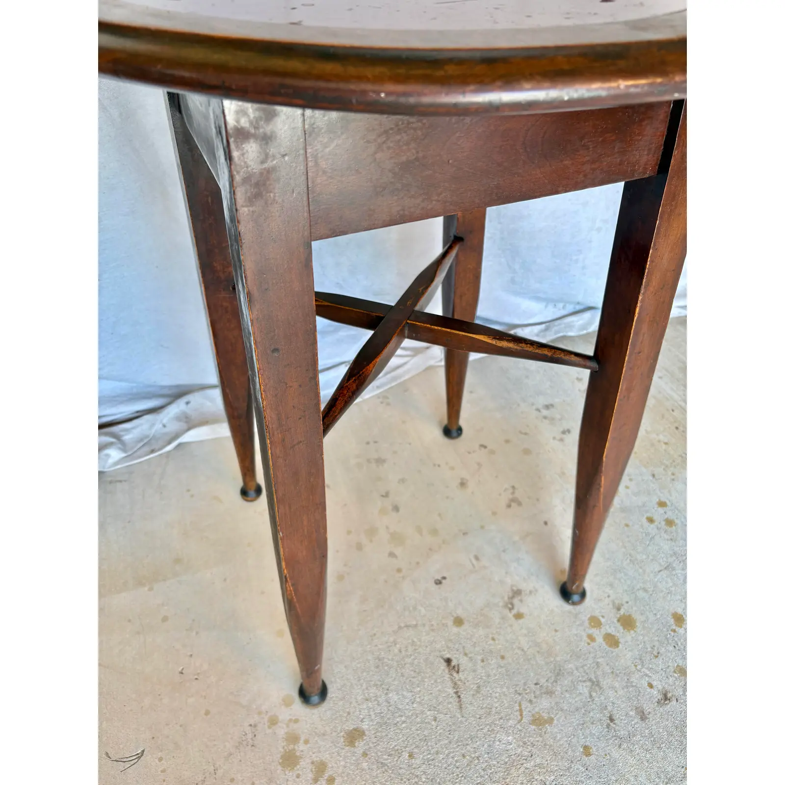 20th Century English Oak Tavern Side Table - Image 6