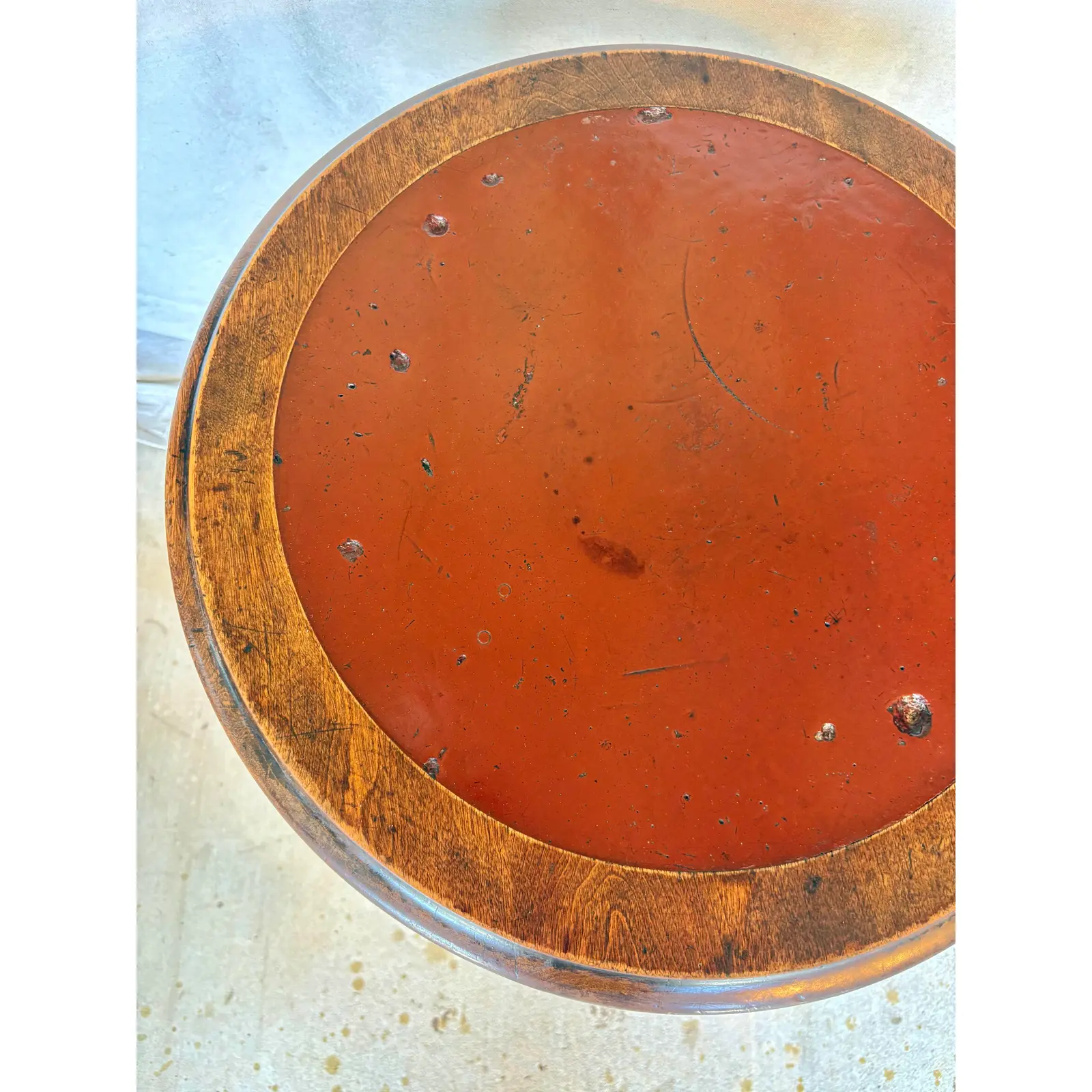 20th Century English Oak Tavern Side Table - Image 8